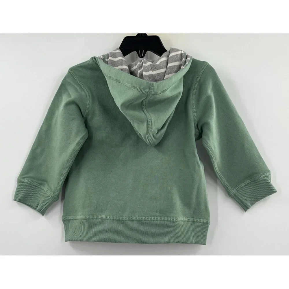 NEW HANNA ANDERSSON Hoodie Zip Front 18-24 Months 80 French Terry Jade